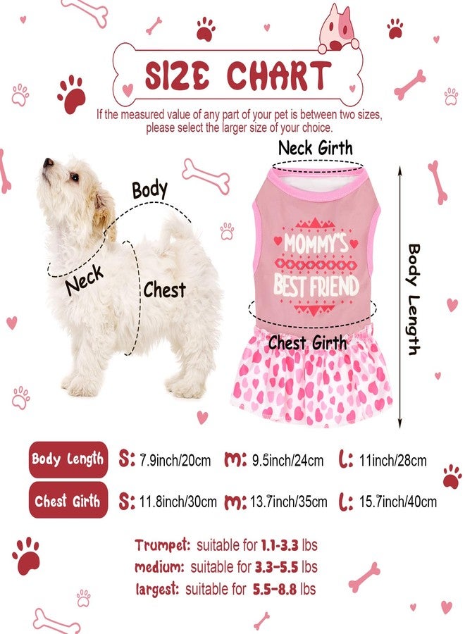 Clysee 6 Pack Girl Dog Clothes Pet Dress Shirt Female Cute Dog Sundress Puppy Summer Apparel Clothes Outfits with Ruffles for Pets Cats(Medium Size) - Image 2